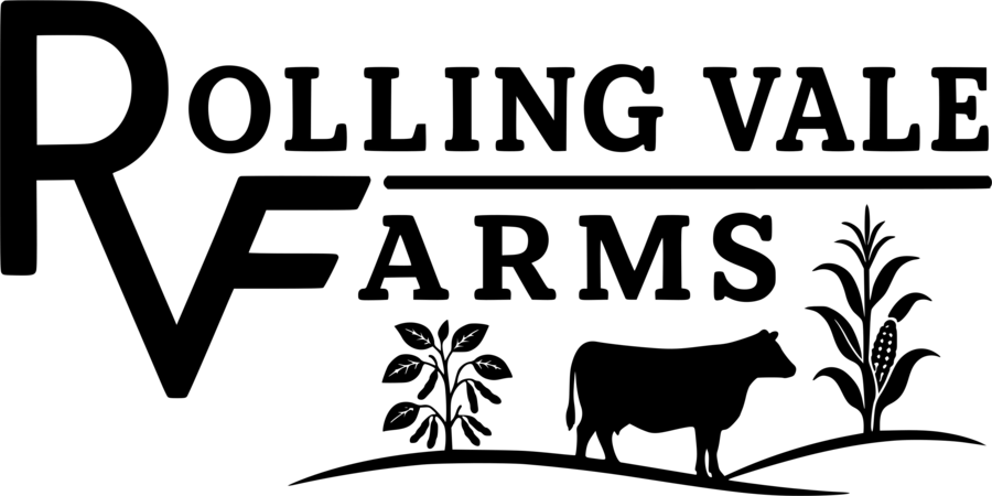 Rolling Vale Farms — cattle and crops brand mark